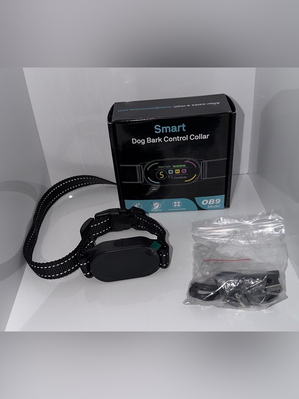 OB9 Smart Rechargeable Dog Bark Control Collar Open Box